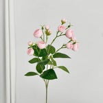 bouquet fleurs artificielles roses soies feuilles verte intérieur mariage anniversaire décoration champêtre minimaliste
