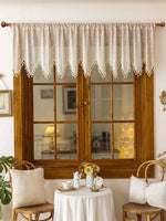rideau semi transparent polyester imprimé floral tassel beige classiqueintérieur decoration