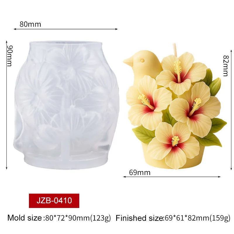 moulage silicone bougies fleurs dahlias marguerites tulipes parfums savons décorations saint valentin mariage