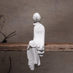 statuette chinoise traditionnelle femme robe longue décoration intérieure blanc classique délicat occasion noël valentin