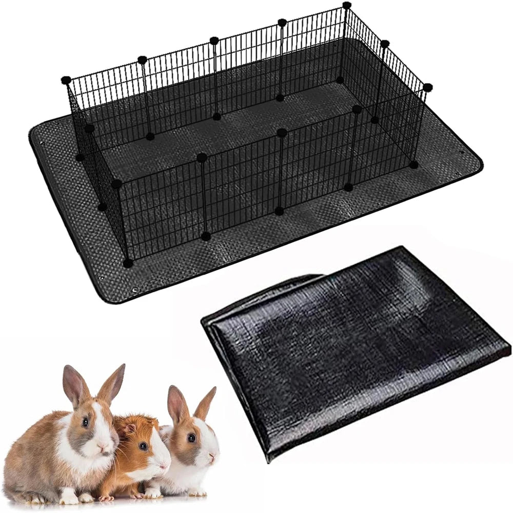 tapis imperméable lavable noir tapis animal compagnie hamster lapin texture granuleuse surface lisse okolets