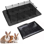 tapis imperméable lavable noir tapis animal compagnie hamster lapin texture granuleuse surface lisse okolets