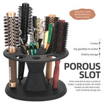 organisateur brosses peignes coiffure emplacements moderne minimaliste surface mate vis
