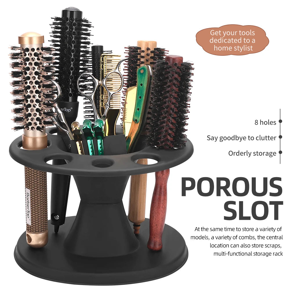 organisateur brosses peignes coiffure emplacements moderne minimaliste surface mate vis