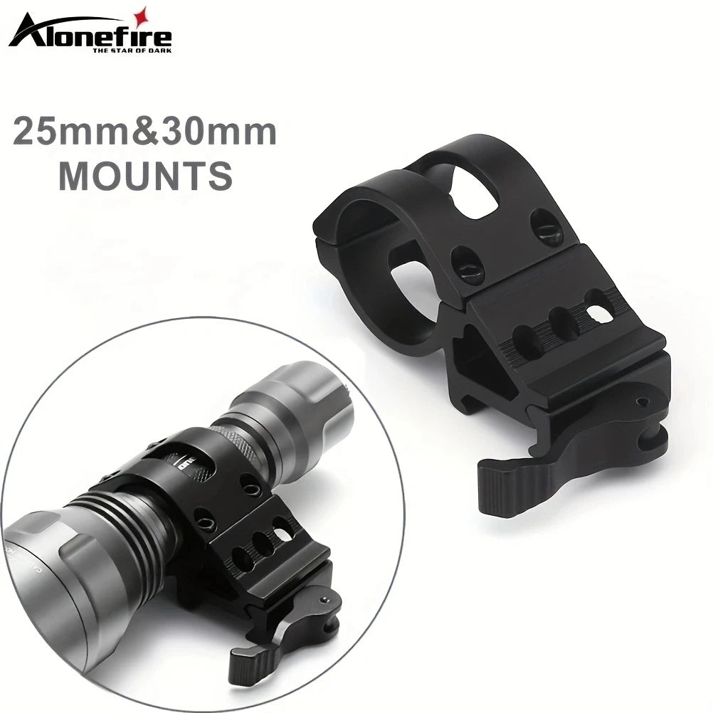 support rail monture lampe torche vissage clé allen noir surface mate