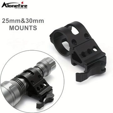 support rail monture lampe torche vissage clé allen noir surface mate
