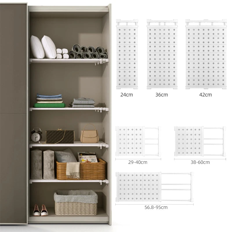 étagères pliables murales blanches modernes clips plastique respectueux environnement armoire seule niveau