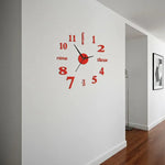 horloge murale moderne transparente ruban ballons adhésifs chambre enfants salonDecorationMuraleChiffresDoreRoseBlanc