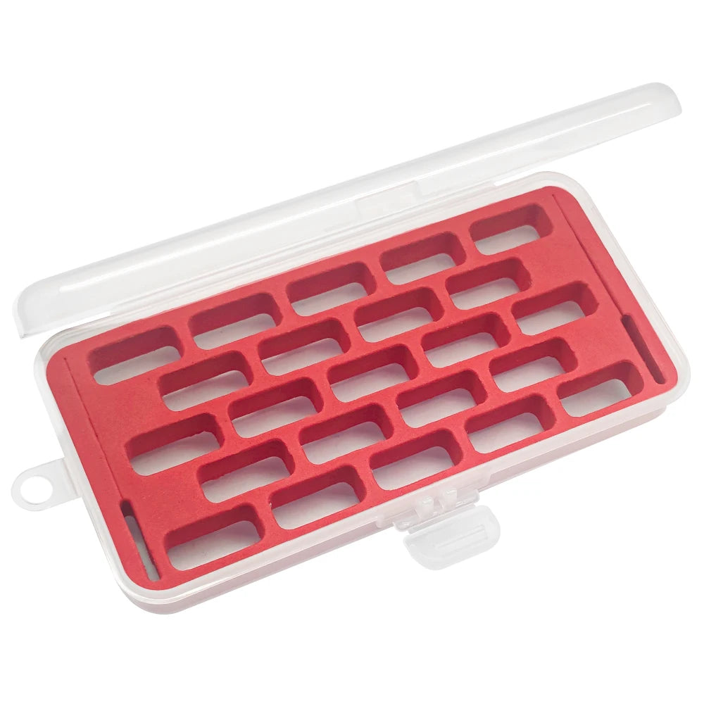 boîte rangement leurres pêche rouge gris transparent compartiments utilitaires.storage organizer plastique