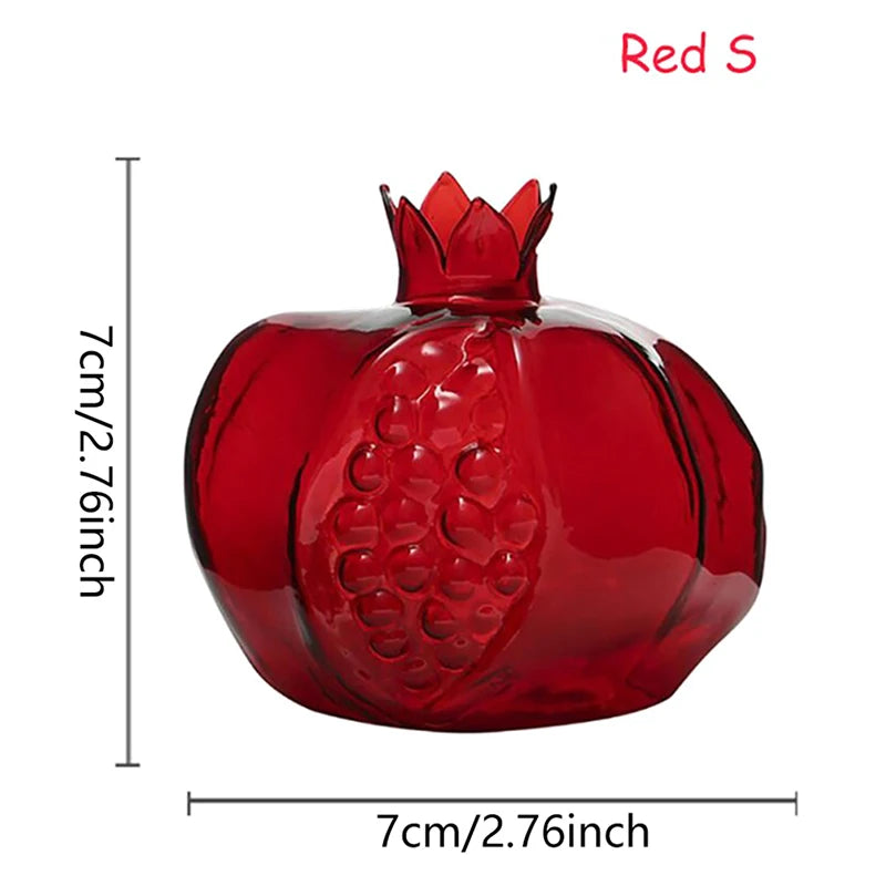 vases transparents rouges texturés vases grenade moderne artisanal fleurs artificielles
