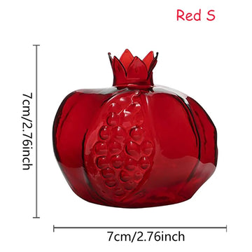 vases transparents rouges texturés vases grenade moderne artisanal fleurs artificielles