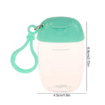 bouteilles rechargeables transparentes modernes couleurs variées anneaux boucles pratique mini désinfectant main cosmétique alcool