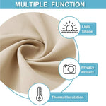 rideaux porte beige tissu texturé nouable adhésif décoration isolation thermique machine lavable