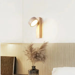 lampe murale led pierre moderne bois naturel interrupteur chaîne chambre coucher salle manger étude