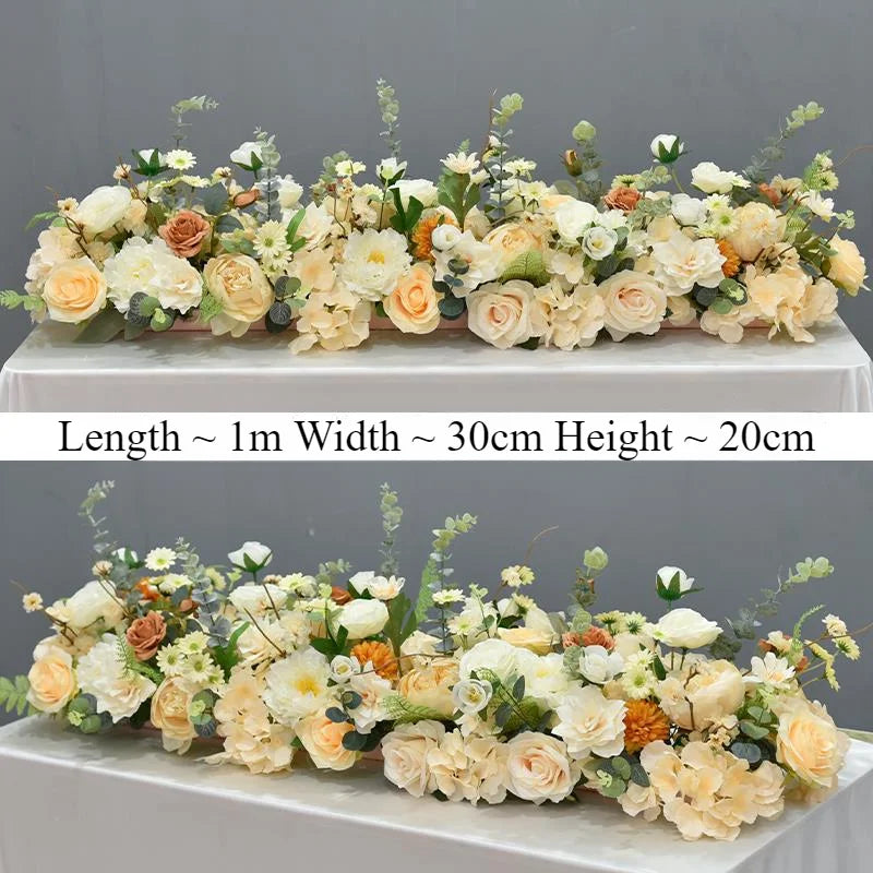 guirlande florale artificielle romantique mariage décoration intérieure blanc violet bleu orangé