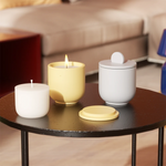 moulage silicium bougie rechargeable blanc jaune rose moderne minimaliste non adhésif durable