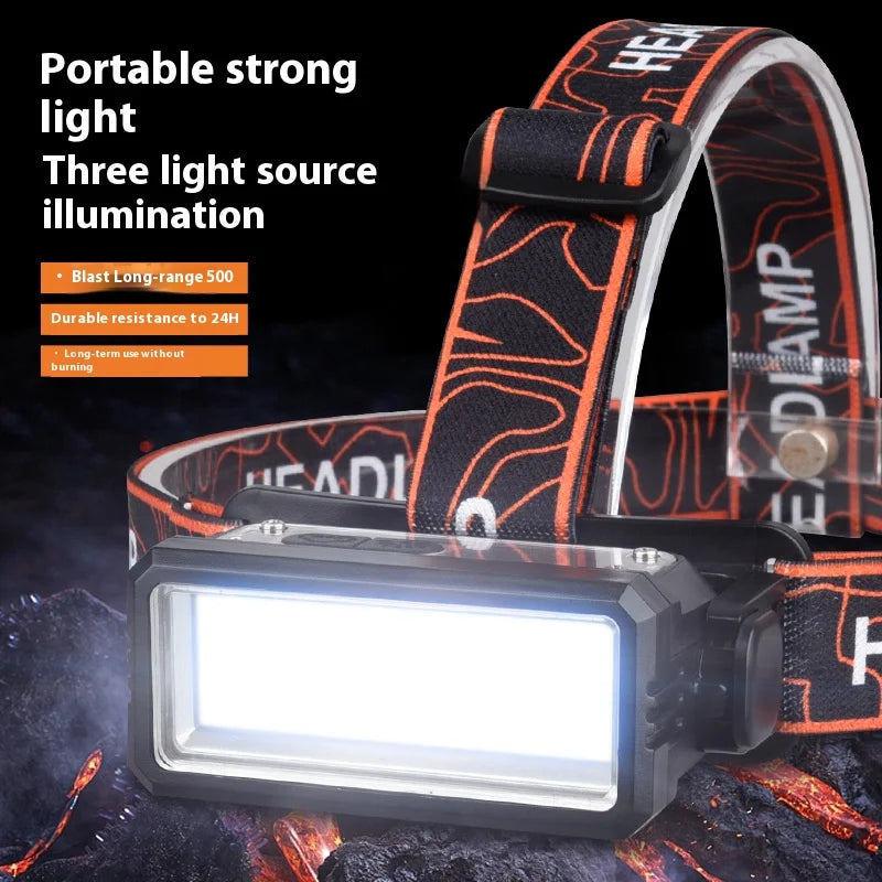 lampe frontale led rechargeable étanche camping pêche bandeau élastique mode intensité multiple certifications rohs