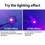 diodes led uv blanc noir 365nm 395nm pcb 16mm 20mm modernes technologiques