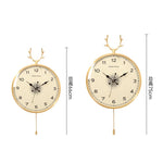 horloge murale moderne ornementale aiguille bois florale salon intérieur