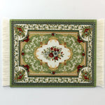 tapis sol persan motif floral classique franges décoration intérieur maison