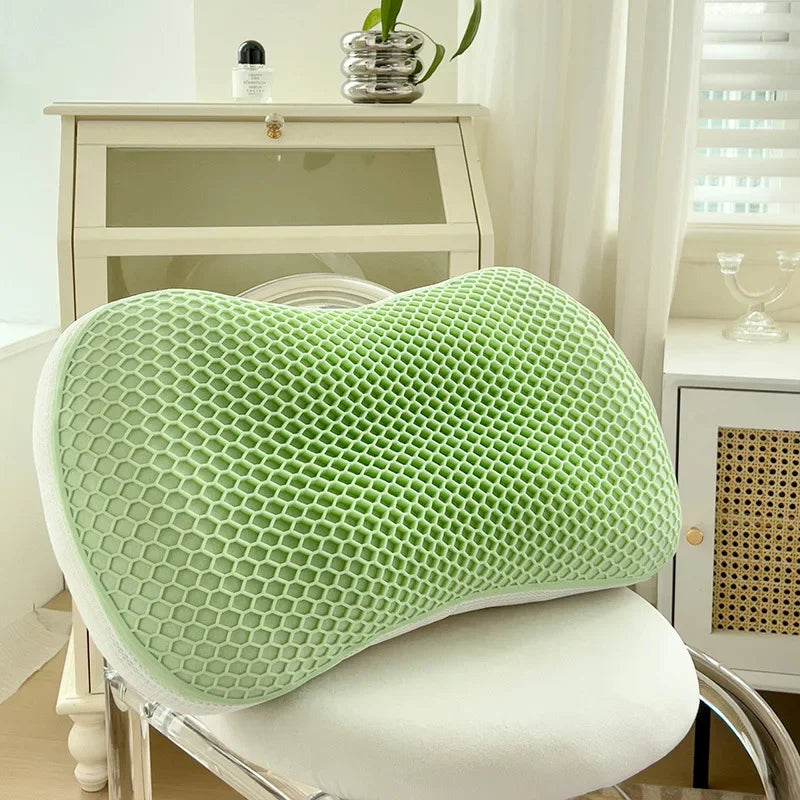 coussin cou violet hexagonal contemporain super doux support cervical confortable