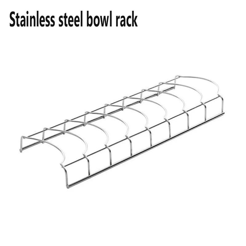 rack bols assiettes blanc gris métallique lignes noires moderne clips multifonction portable