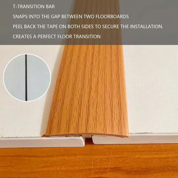 bande transition sol PVC 1m large 5cm adhésive moderne lisse bois gravé beige brun