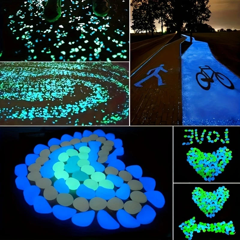 pierres décoratives luminescentes modernes bleu vert rose blanc translucides 1000 2000 pcs jardinextérieur