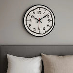 horloge murale numérique 30cm dessins animés minimaliste couleur noire blanche rouge