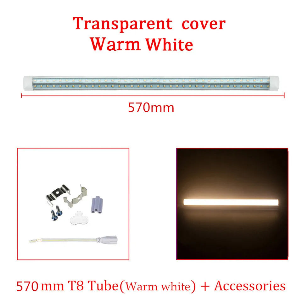 tube led blanc mat moderne éclairage intérieur cuisine garage clips montage