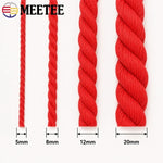 corde torsadée rouge coton 12 20mm sacs accessoires couture diy macramé sangles bag straps