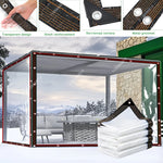 rideau transparent tente jardin imperméable protection solaire moderneextérieur orange fil maille noire