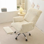 housse chaise tissée carreaux blanc cassé protection moderne mariage banquet