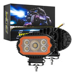 lampe led travail off road orange noir grille led moderne robuste vis fixation câble