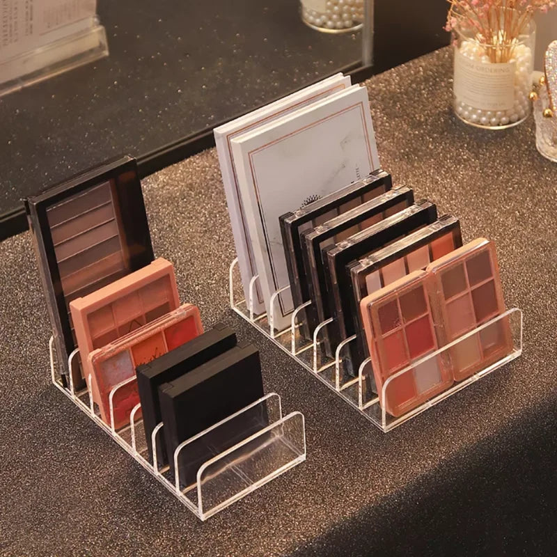 organisateur maquillage transparent palette fards plastique moderne rangement poudre cosmétique