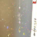 décoration murale cristal transparent multicolore lune soleil étoiles coeurs artisanal