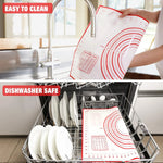 tapis rouleuse silicone blanc rouge cercles mesures cuisine pâtisserie antiadhésive moderne pratique ecofriendly