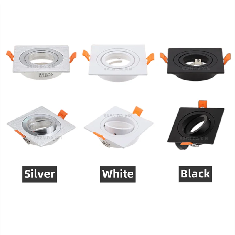 plaque fixation led argent blanc noir moderne têtes aluminium opaquet
