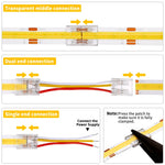 rubans led jaune blanc moderne clips connecteurs câbles alimentation 24v ip20 1000mm 2000mm 3000mm