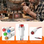 ampoules indicatrices led rouge vert jaune bleu blanc 12v 24v câbles pré serrés