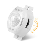 détecteur mouvement led blanc moderne adhésif réglable détection temporaire 40mm 35mm 22mm