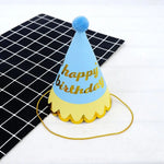 chapeaux fête anniversaire enfant garçon fille imprimé happy birthday motifs floraux dorés multicolores classiques