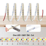 ruban led flexible 120 leds 12v 24v blanc jaune gris adhésif moderne