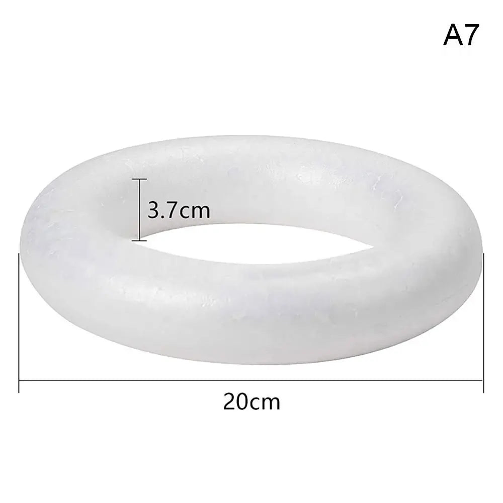anneau mousse polystyrène blanc durable décoration mariage 10cm 12cm 15cm 20cm 5cm 7cm 8cm
