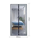 rideau porte anti moustiques gris clair noir rayures horizontales semi transparent moderne aimants protection