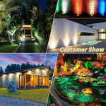projecteurs led extérieurs modernes ip65 15w rgb noir aluminium bluetooth