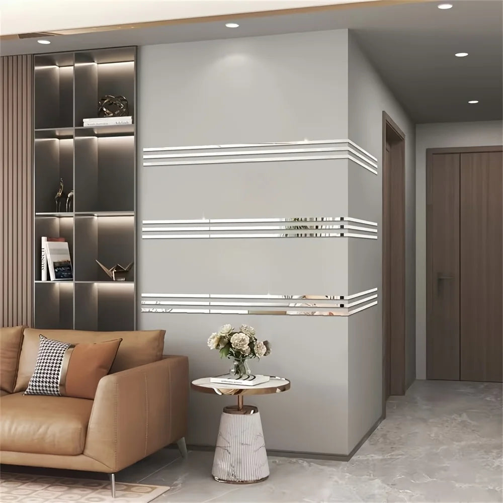 panneaux decoratifs murales rayures verticales motifs floraux modernes adhésifs gris blanc bleumarine minimalistes chambre