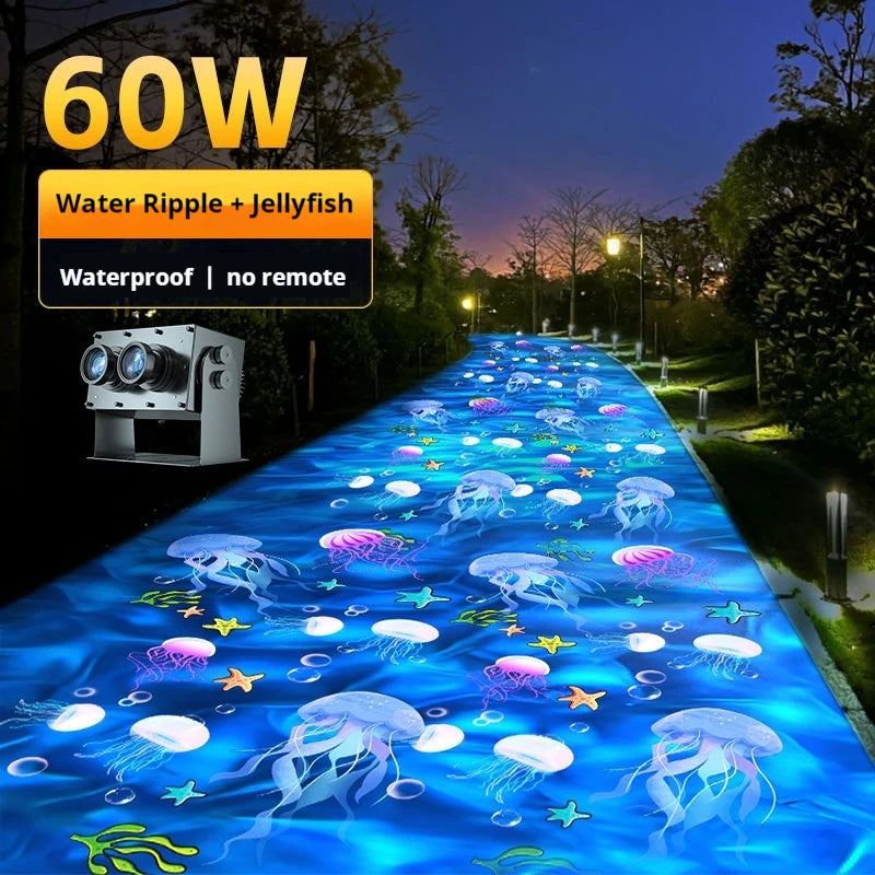projecteur led bleu blanc rose vert méduses étoiles mer moderne décoratifextérieur intérieur ip65 aluminium