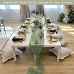 ruban table vert olive crêpe plissé classique élégant imperméable réutilisable mariage fête banquetôtelextérieur 90x180cm