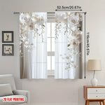 rideaux floraux semi transparents deux panneaux polyester modernes maisonDecorationFenetreCascadeOrchidees Roses